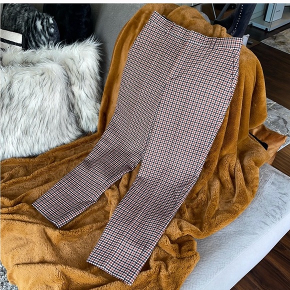 BALENCIAGA Brown Check Carrot Trousers - Picture 2 of 8